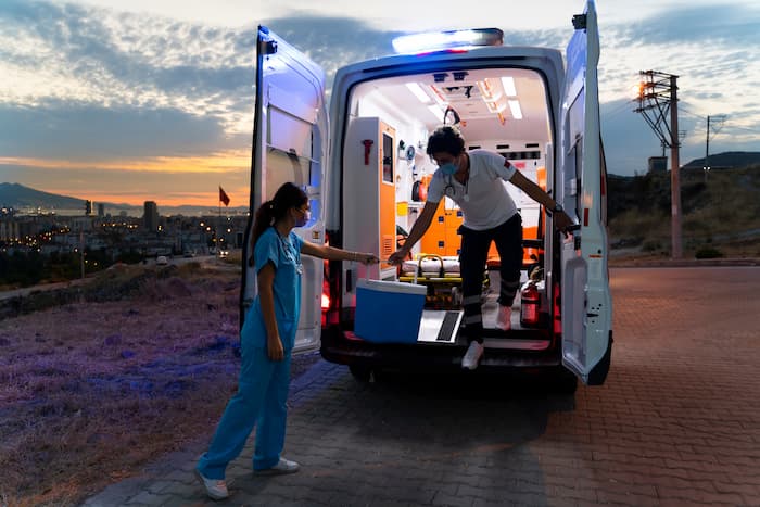 Ambulance transport santé glacière